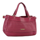 BURBERRY Blue Label Hand Bag Leather Pink Gold Auth ti2580-1