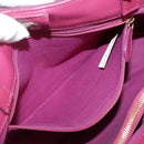 BURBERRY Blue Label Hand Bag Leather Pink Gold Auth ti2580-20