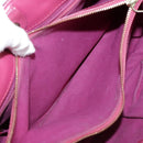 BURBERRY Blue Label Hand Bag Leather Pink Gold Auth ti2580-22