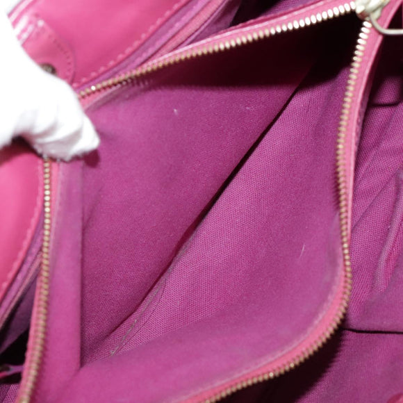 BURBERRY Blue Label Hand Bag Leather Pink Gold Auth ti2580