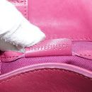 BURBERRY Blue Label Hand Bag Leather Pink Gold Auth ti2580-23