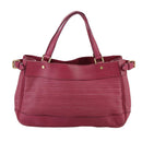 BURBERRY Blue Label Hand Bag Leather Pink Gold Auth ti2580-3