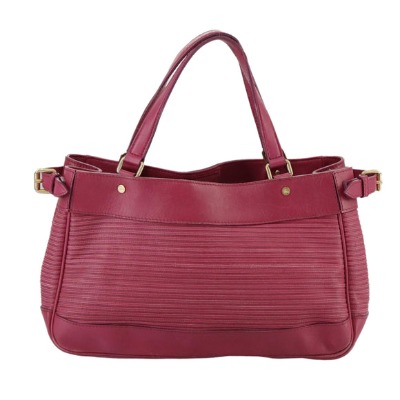 BURBERRY Blue Label Hand Bag Leather Pink Gold Auth ti2580