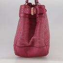 BURBERRY Blue Label Hand Bag Leather Pink Gold Auth ti2580-4