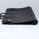 Burberrys Business Bag Leather Black Gold Auth ti2582-3