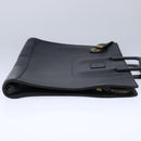 Burberrys Business Bag Leather Black Gold Auth ti2582-4