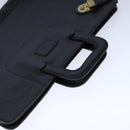 Burberrys Business Bag Leather Black Gold Auth ti2582-6