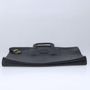 Burberrys Business Bag Leather Black Gold Auth ti2582-5