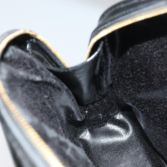 GUCCI Bamboo Shoulder Bag Enamel Black Gold 001 1075 1650 0 Auth ti2593