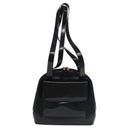 GUCCI Bamboo Shoulder Bag Enamel Black Gold 001 1075 1650 0 Auth ti2593-2