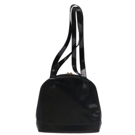 GUCCI Bamboo Shoulder Bag Enamel Black Gold 001 1075 1650 0 Auth ti2593 - 0