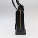 GUCCI Bamboo Shoulder Bag Enamel Black Gold 001 1075 1650 0 Auth ti2593-4