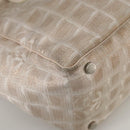 CHANEL New Travel line Tote Bag Nylon Beige CC Auth ti2609-10