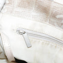 CHANEL New Travel line Tote Bag Nylon Beige CC Auth ti2609-18