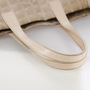 CHANEL New Travel line Tote Bag Nylon Beige CC Auth ti2609-5