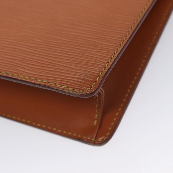 LOUIS VUITTON Epi Pochette Homme Clutch Bag Zipangu Gold M52528 LV Auth ti2611