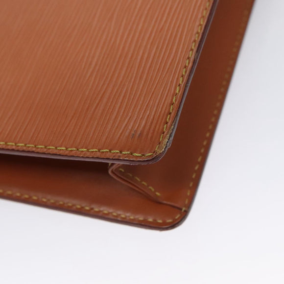 LOUIS VUITTON Epi Pochette Homme Clutch Bag Zipangu Gold M52528 LV Auth ti2611