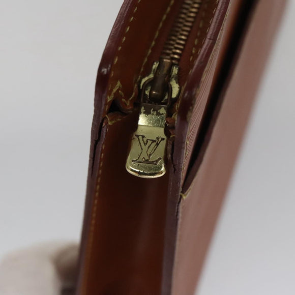 LOUIS VUITTON Epi Pochette Homme Clutch Bag Zipangu Gold M52528 LV Auth ti2611