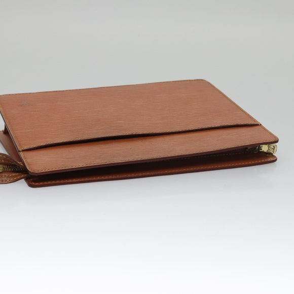 LOUIS VUITTON Epi Pochette Homme Clutch Bag Zipangu Gold M52528 LV Auth ti2611