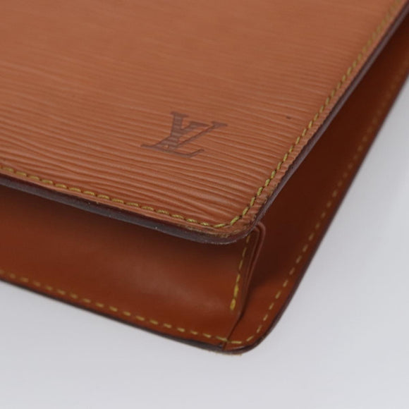 LOUIS VUITTON Epi Pochette Homme Clutch Bag Zipangu Gold M52528 LV Auth ti2611