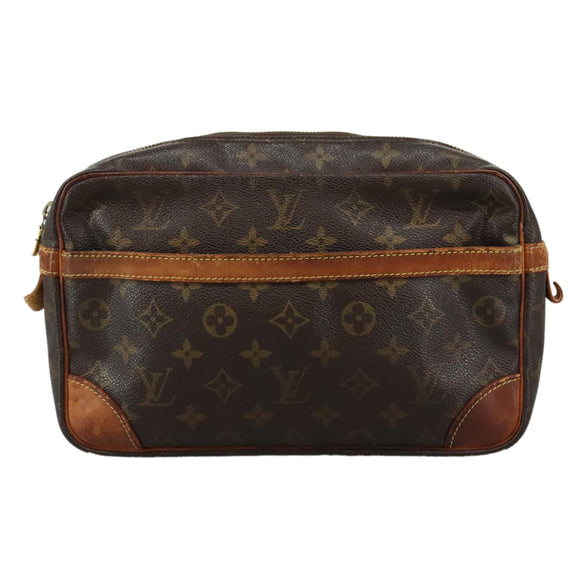 LOUIS VUITTON Monogram Compiegne 28 Clutch Bag M51845 LV Auth ti2613
