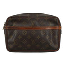 LOUIS VUITTON Monogram Compiegne 23 Clutch Bag M51847 LV Auth ti2614-2