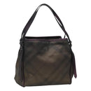 BURBERRY Nova Check Tote Bag PVC Brown Auth ti2634-1