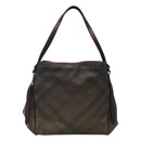 BURBERRY Nova Check Tote Bag PVC Brown Auth ti2634-2