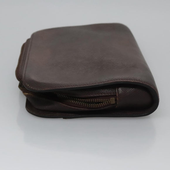 LOUIS VUITTON Taiga Baikal Clutch Bag Acajou M30186 LV Auth ti2637