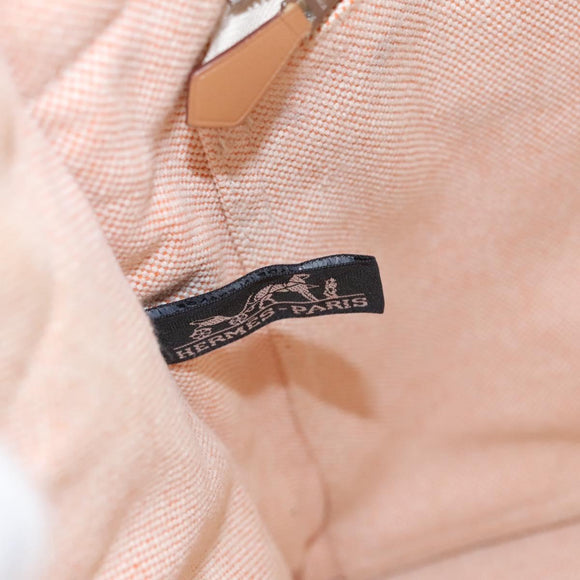 HERMES New Fourre Tout MM Hand Bag Canvas Orange Auth ti2638