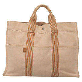 HERMES New Fourre Tout MM Hand Bag Canvas Orange Auth ti2638 - 0