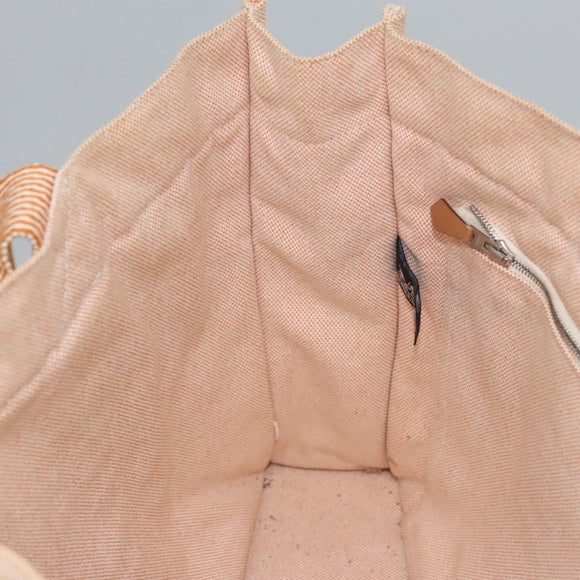 HERMES New Fourre Tout MM Hand Bag Canvas Orange Auth ti2638