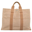 HERMES New Fourre Tout MM Hand Bag Canvas Orange Auth ti2638-3