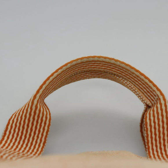 HERMES New Fourre Tout MM Hand Bag Canvas Orange Auth ti2638