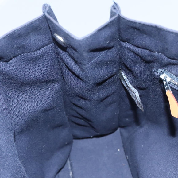 HERMES Fourre Tout MM Hand Bag Canvas Navy Auth ti2640