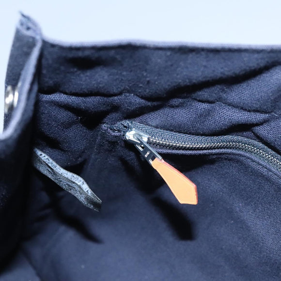 HERMES Fourre Tout MM Hand Bag Canvas Navy Auth ti2640