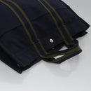 HERMES Fourre Tout MM Hand Bag Canvas Navy Auth ti2640-6