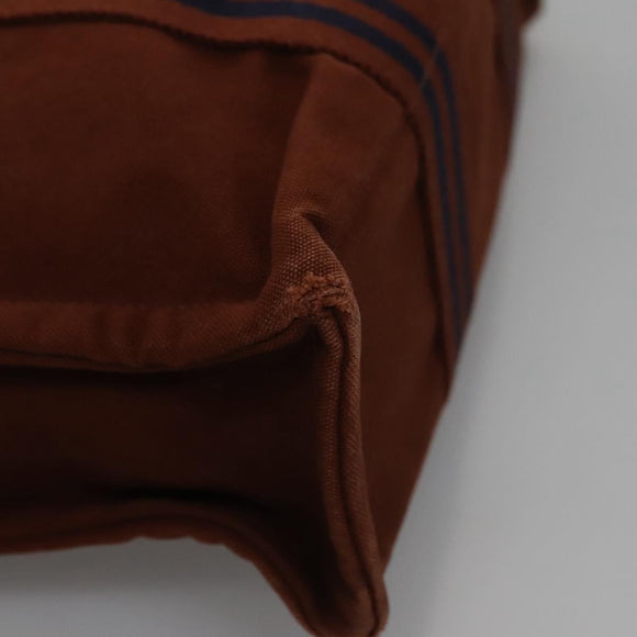 HERMES Fourre Tout PM Hand Bag Canvas Brown Auth ti2641