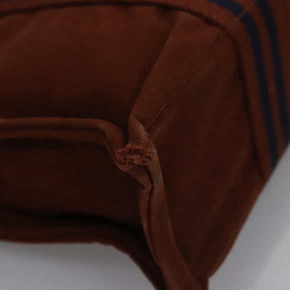 HERMES Fourre Tout PM Hand Bag Canvas Brown Auth ti2641