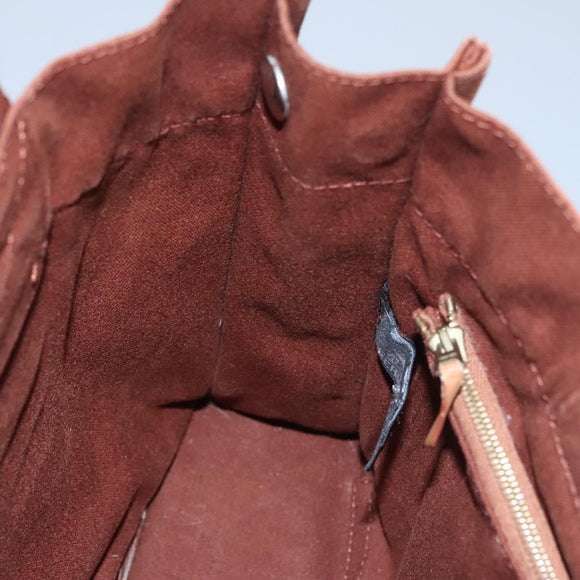 HERMES Fourre Tout PM Hand Bag Canvas Brown Auth ti2641