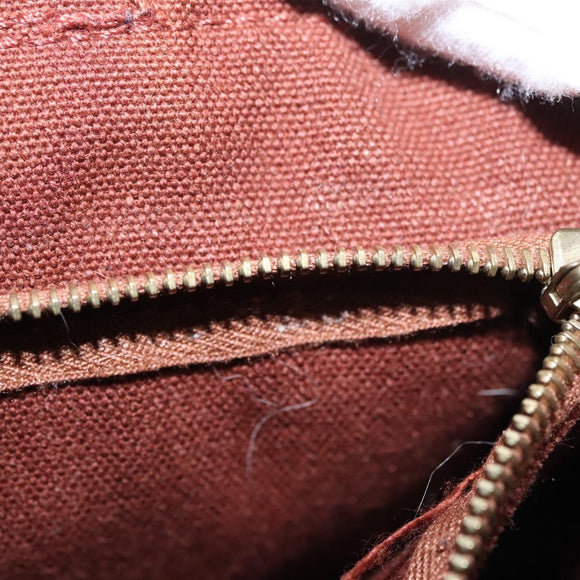 HERMES Fourre Tout PM Hand Bag Canvas Brown Auth ti2641