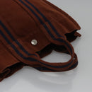 HERMES Fourre Tout PM Hand Bag Canvas Brown Auth ti2641-6