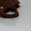 HERMES Fourre Tout PM Hand Bag Canvas Brown Auth ti2641-7