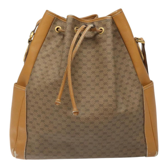 GUCCI Micro GG Supreme Shoulder Bag PVC Beige 001 115 1229 Auth ti2653