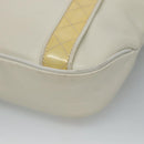 BURBERRY Shoulder Bag Leather White Auth ti2656-12