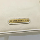 BURBERRY Shoulder Bag Leather White Auth ti2656-17