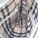 BURBERRY Shoulder Bag Leather White Auth ti2656-19