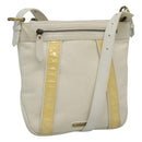 BURBERRY Shoulder Bag Leather White Auth ti2656-1
