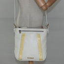 BURBERRY Shoulder Bag Leather White Auth ti2656-23
