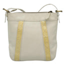 BURBERRY Shoulder Bag Leather White Auth ti2656-2